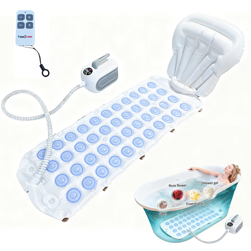 Bathtub Pillow Inflatable - 스파 버블 목욕 마사지기 휴대용 욕조