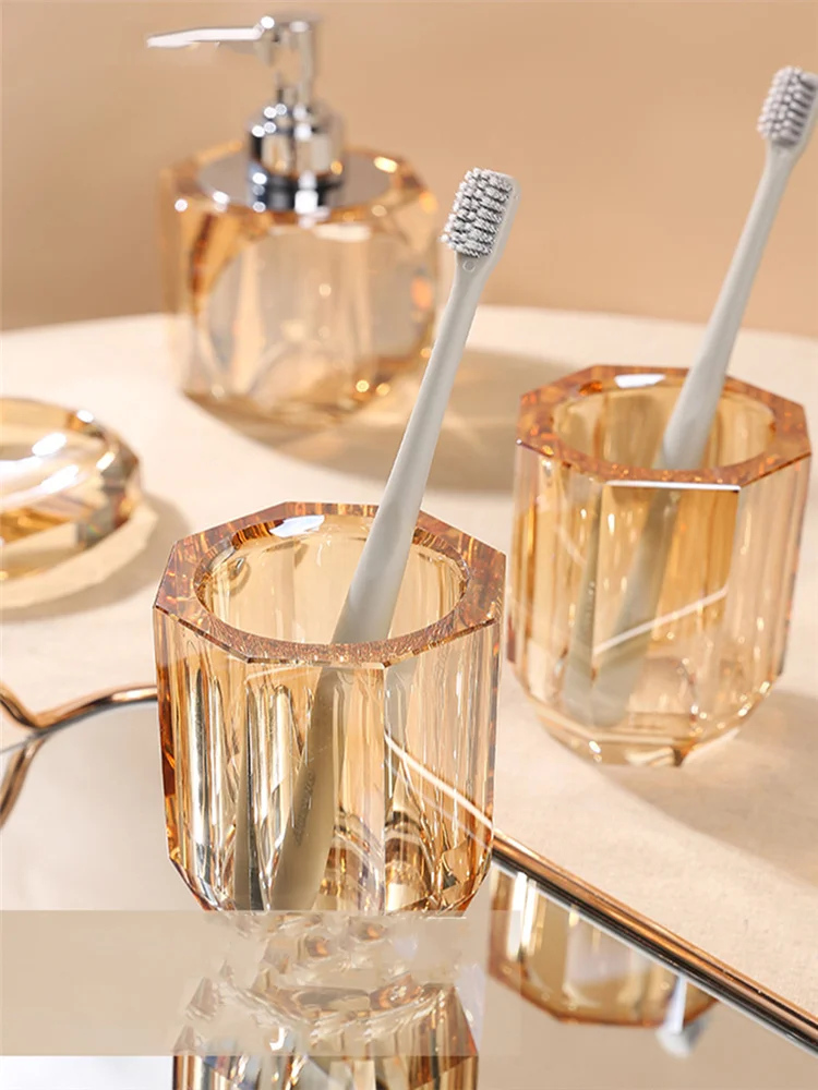 Glass Soap Dish - 욕실 세트 크리스탈 유리 액체 비누