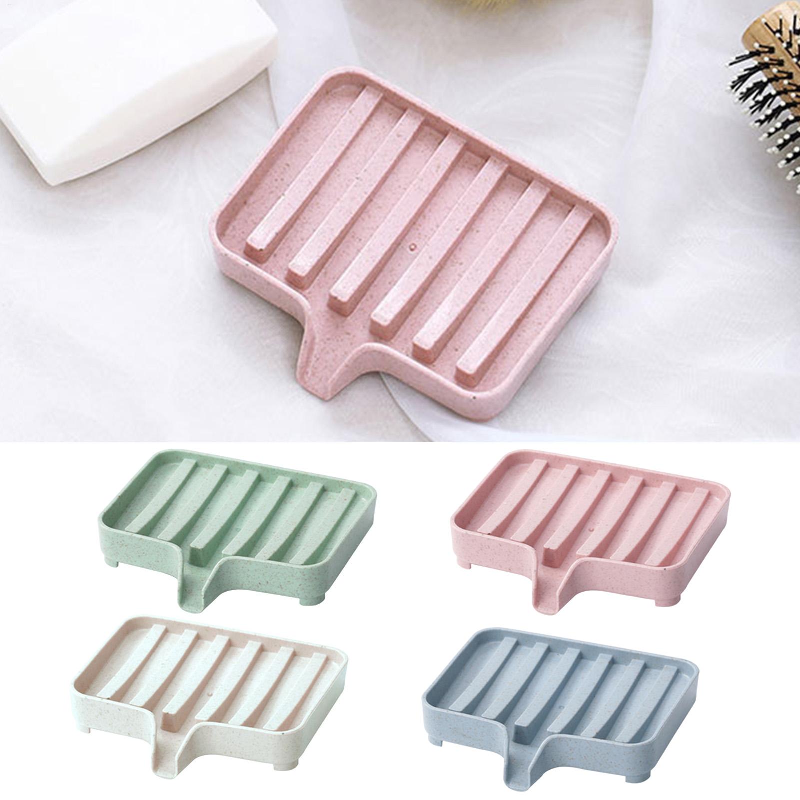 Glass Soap Dish - 배수구가 있는 욕실 비누 접시 다용도