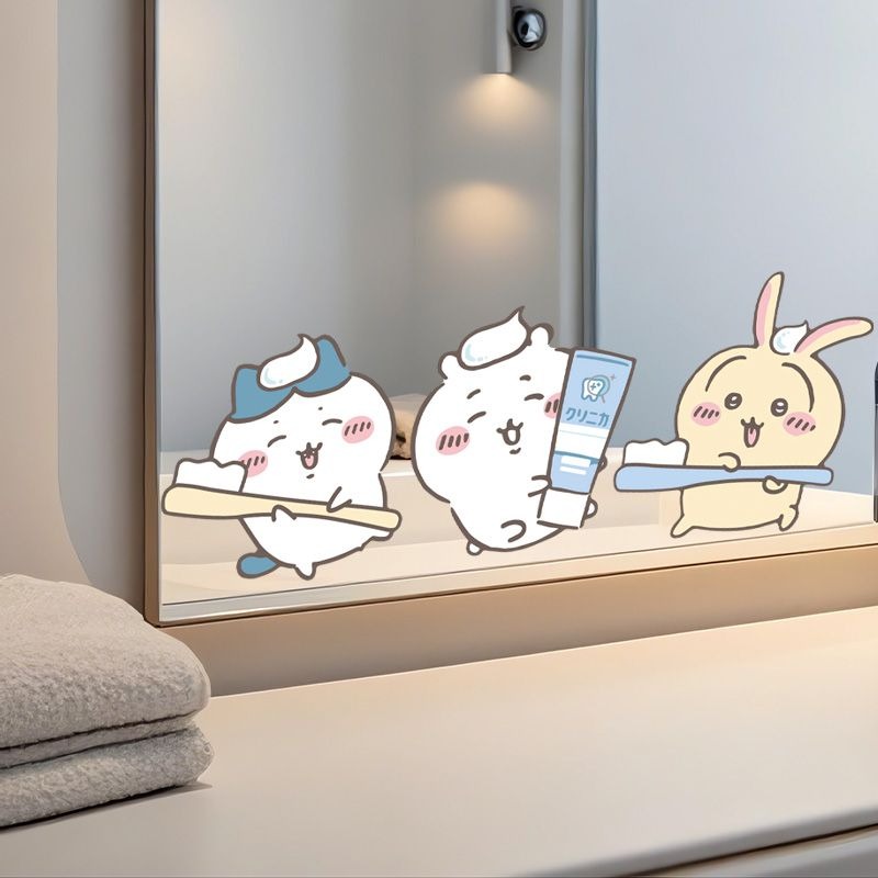 핫 치이카와 미러 스티커 강력 접착 투명 프린트 방수  - Japan Bathroom.Home 리뷰 및 가격