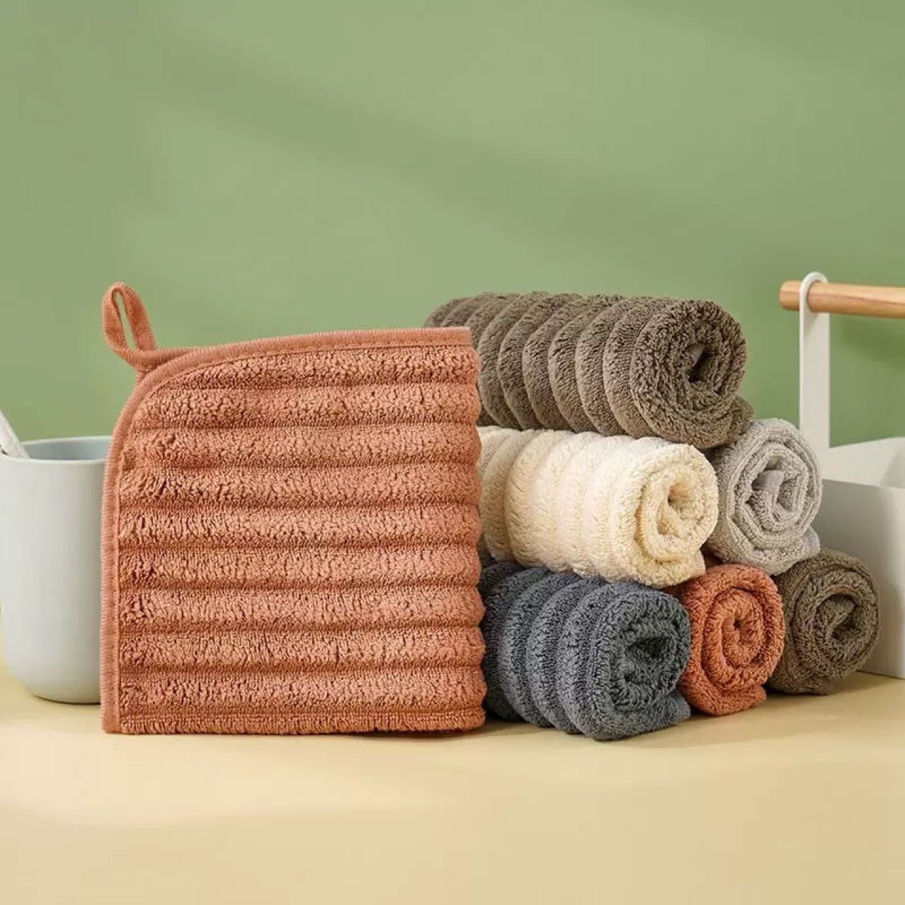 5 Pcs 줄무늬 작은 수건 마이크로 화이버 페이스 타 - Zara Home Bathroom 리뷰 및 가격
