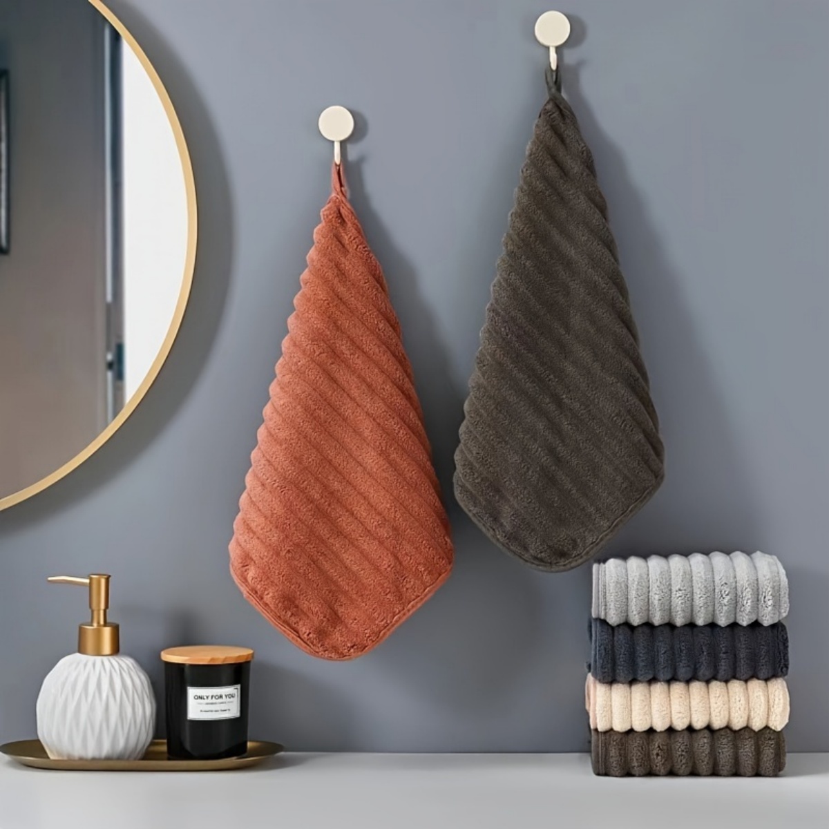 5 Pcs 줄무늬 작은 수건 마이크로 화이버 페이스 타 - Zara Home Bathroom 리뷰 및 가격
