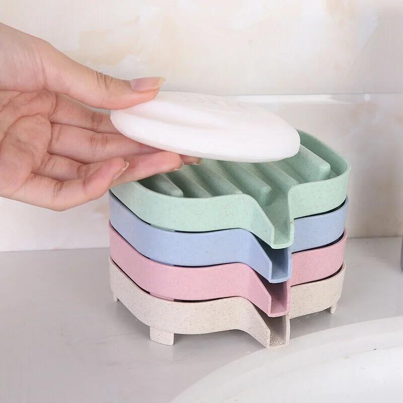 실용적인 실리콘 비누 받침대 욕실 자동 배수 비누 홀더 - Glass Soap Dish 리뷰 및 가격