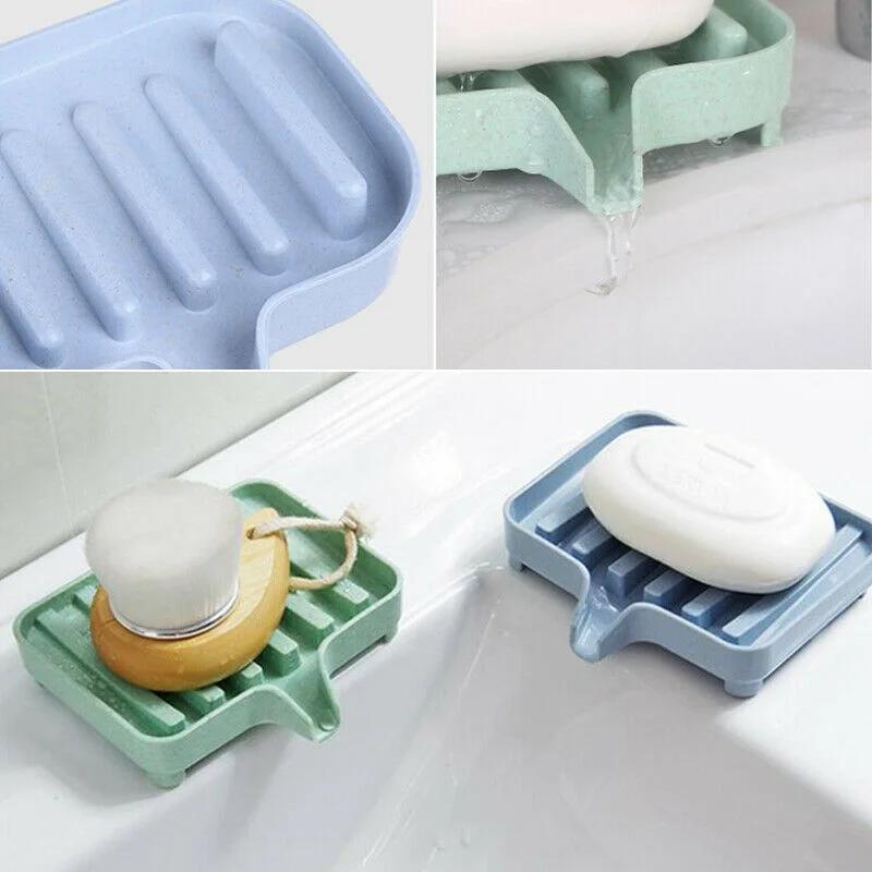 실용적인 실리콘 비누 받침대 욕실 자동 배수 비누 홀더 - Glass Soap Dish 리뷰 및 가격