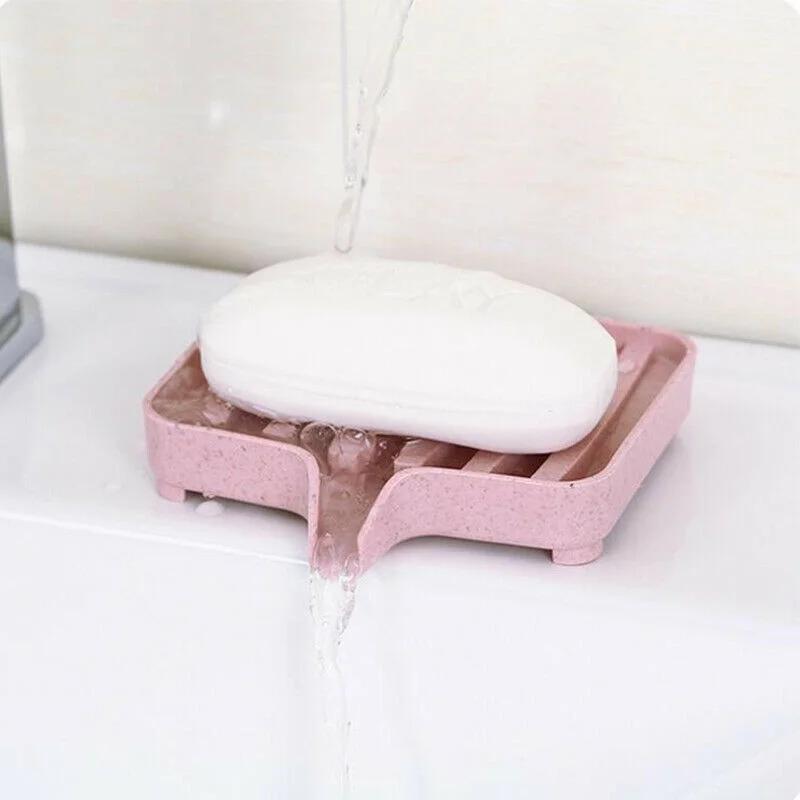 실용적인 실리콘 비누 받침대 욕실 자동 배수 비누 홀더 - Glass Soap Dish 리뷰 및 가격