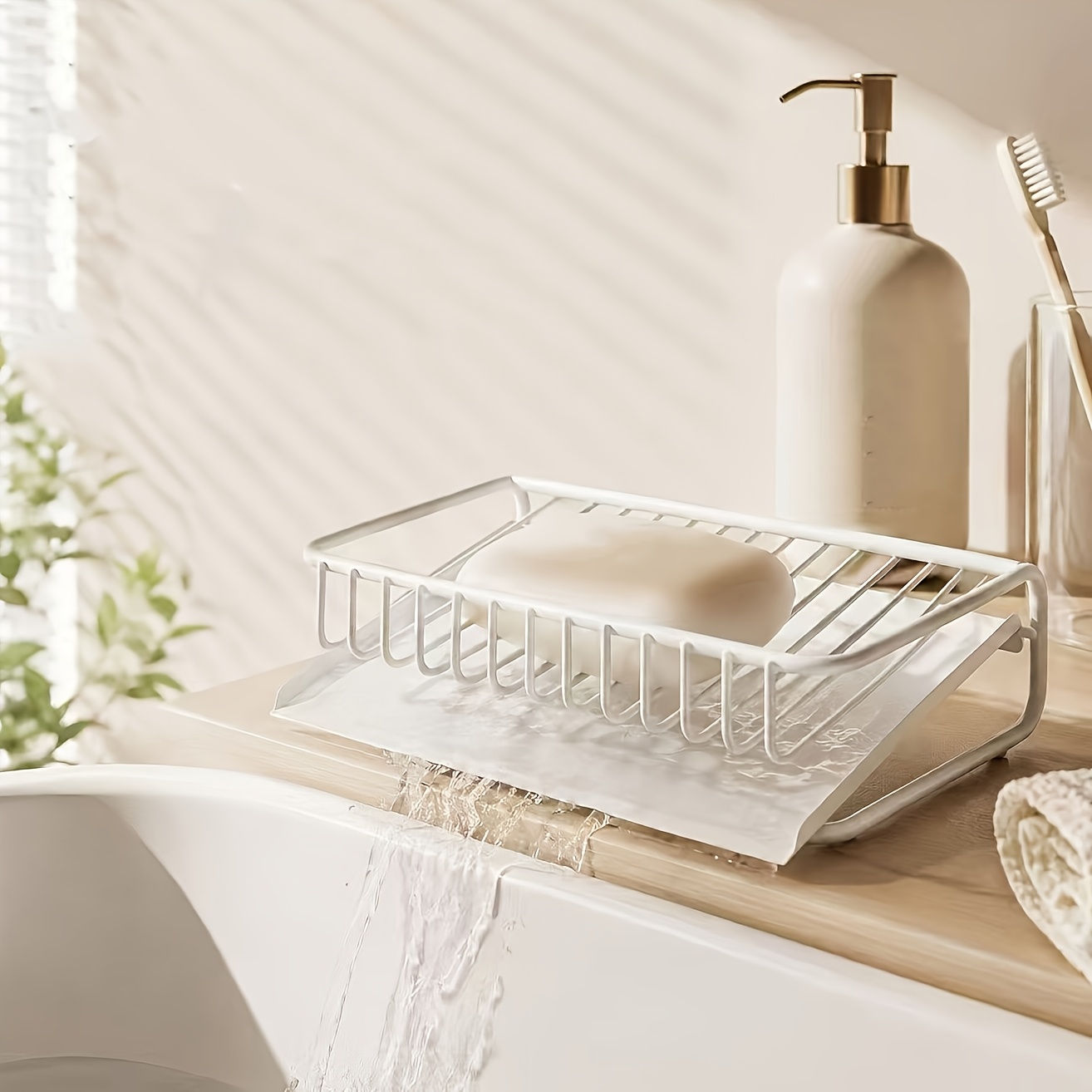 1개 플라스틱 비누 받침대, 배수 트레이 포함, 독립형 - Glass Soap Dish 리뷰 및 가격