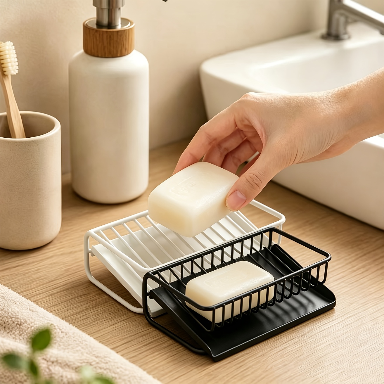 1개 플라스틱 비누 받침대, 배수 트레이 포함, 독립형 - Glass Soap Dish 리뷰 및 가격
