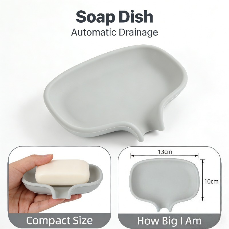 미니멀리스트 직사각형 배수구 비누 받침대, 모던 욕실용 - Glass Soap Dish 리뷰 및 가격
